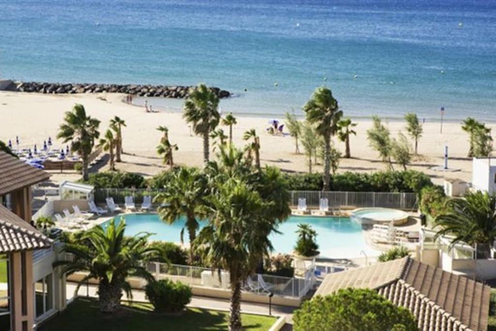 Port Frejus Cap Hermes Vue Mer Et Port Pieds Dans L'Eau Piscine Pkg Eksteriør bilde